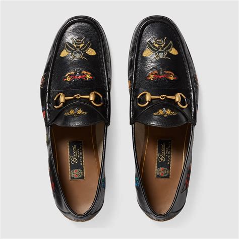 mens gucci embroidered loafers|Gucci horsebit loafer men.